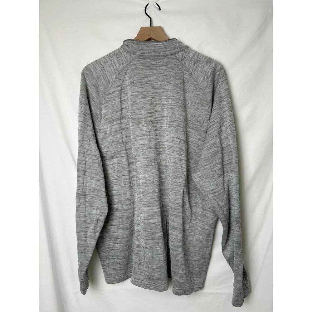 Greg Norman Mens Gray 1/4 Zip Pullover Long Sleeve Athletic Golf Shirt Size XXL